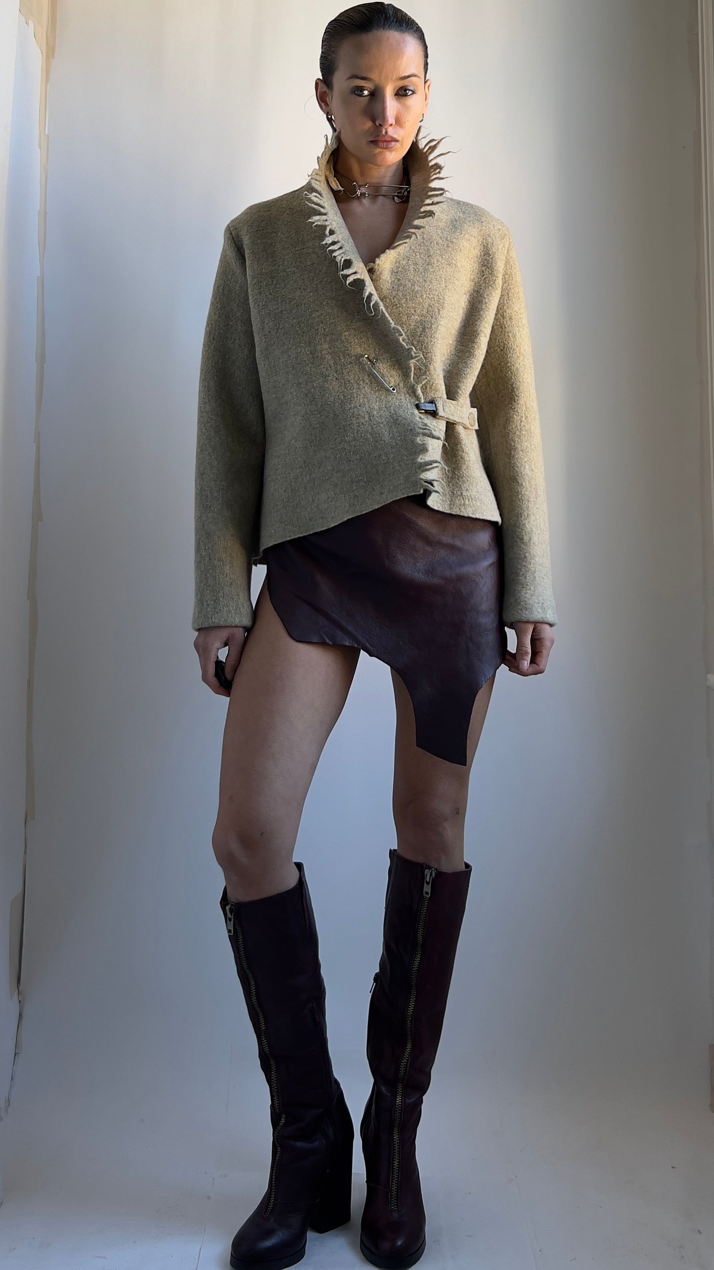 RARE 90S YAO SOUKA BOILED WOOL JACKET / M / UK 6-10