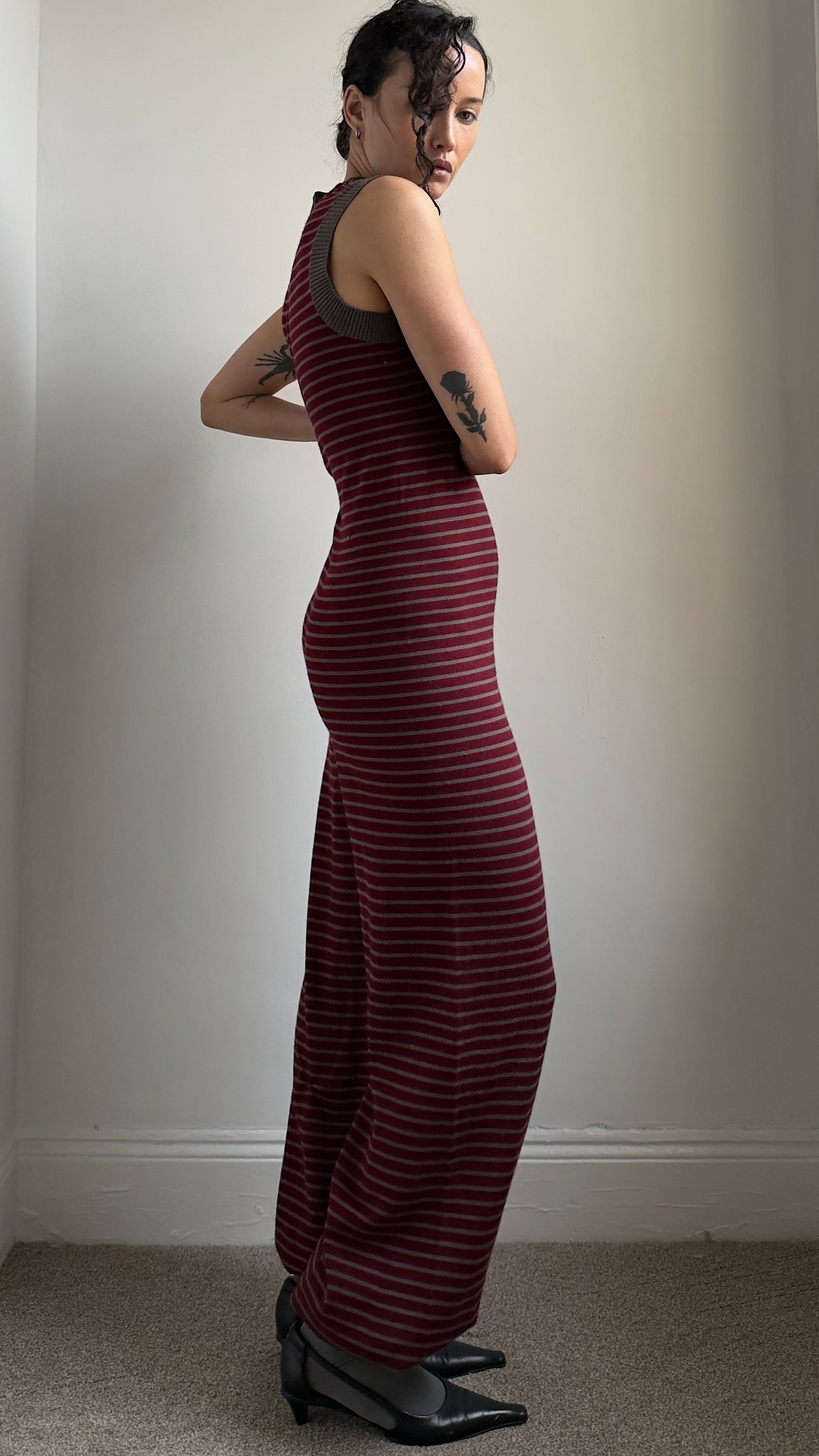 RARE 1995 JUNYA WATANABE STRIPED JUMPSUIT / UK 8-10