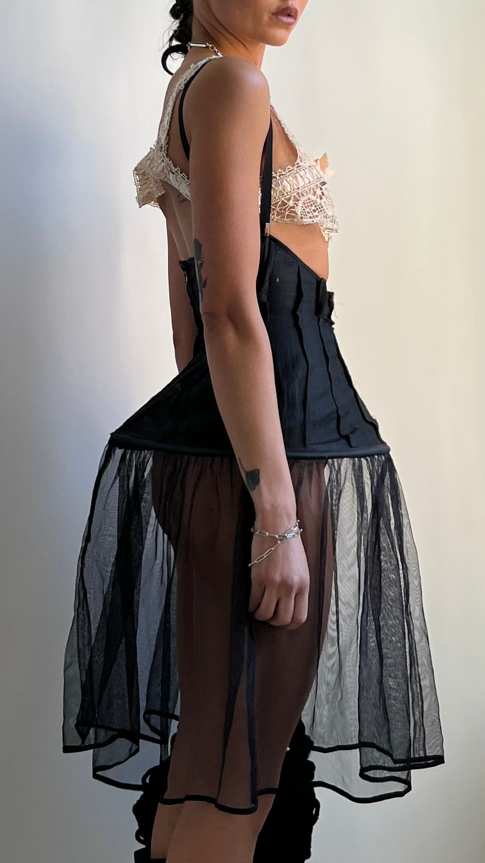 RARE 50S STRUCTURED SHEER NET SKIRT