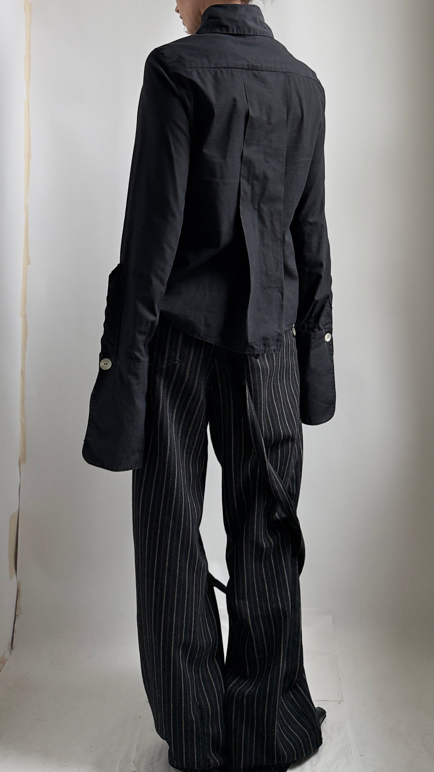 RARE 90S PASCAL HUMBERT ASYMMETRIC BUTTON SHIRT / UK 6-8