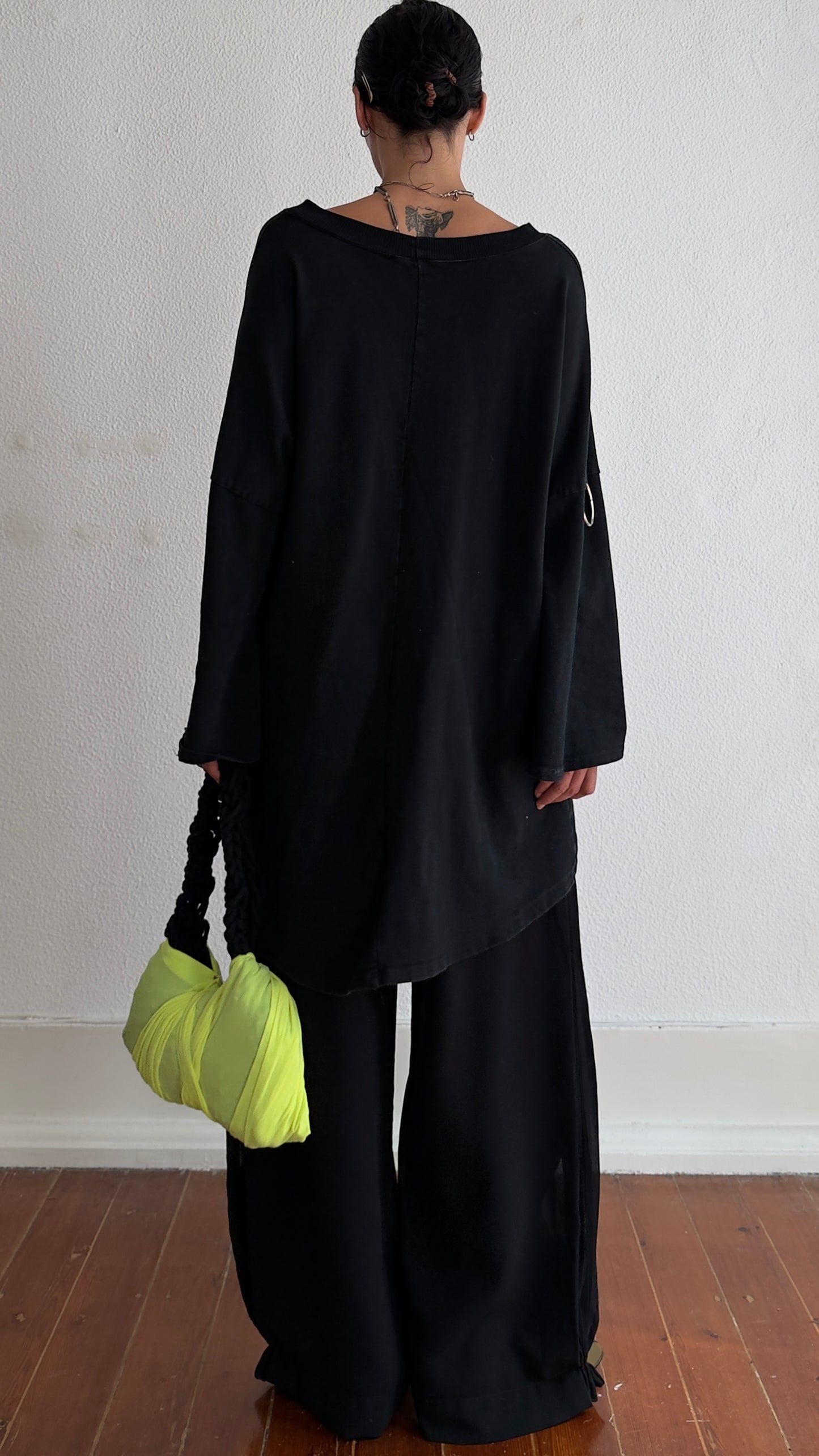 80S OVERSIZED SMOCK WITH ADJUSTABLE O-RING SLEEVES AND POCKETS / UK 6-14