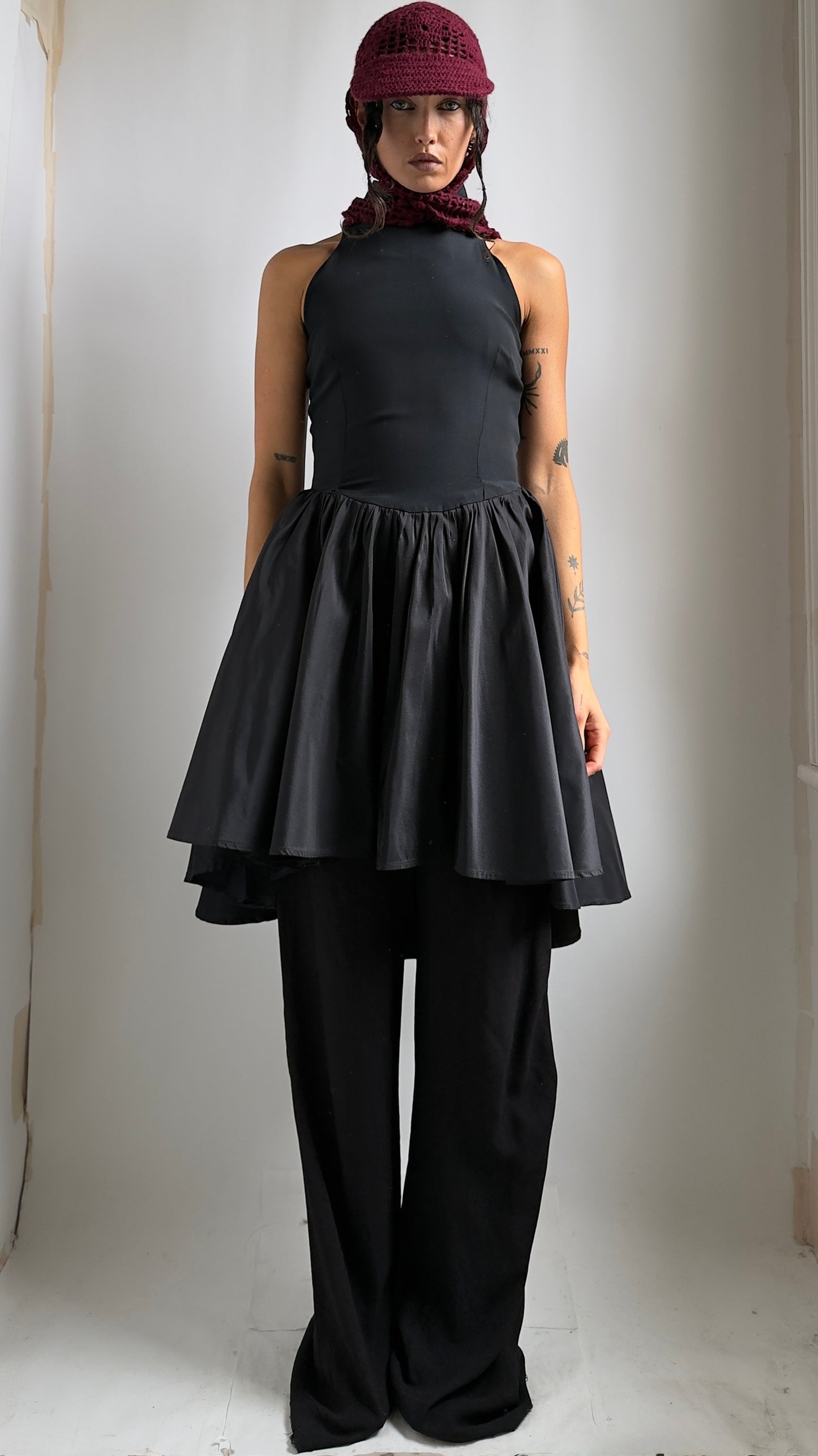 RARE EARLY 90S PURE SILK WATERFALL DRESS / UK 6