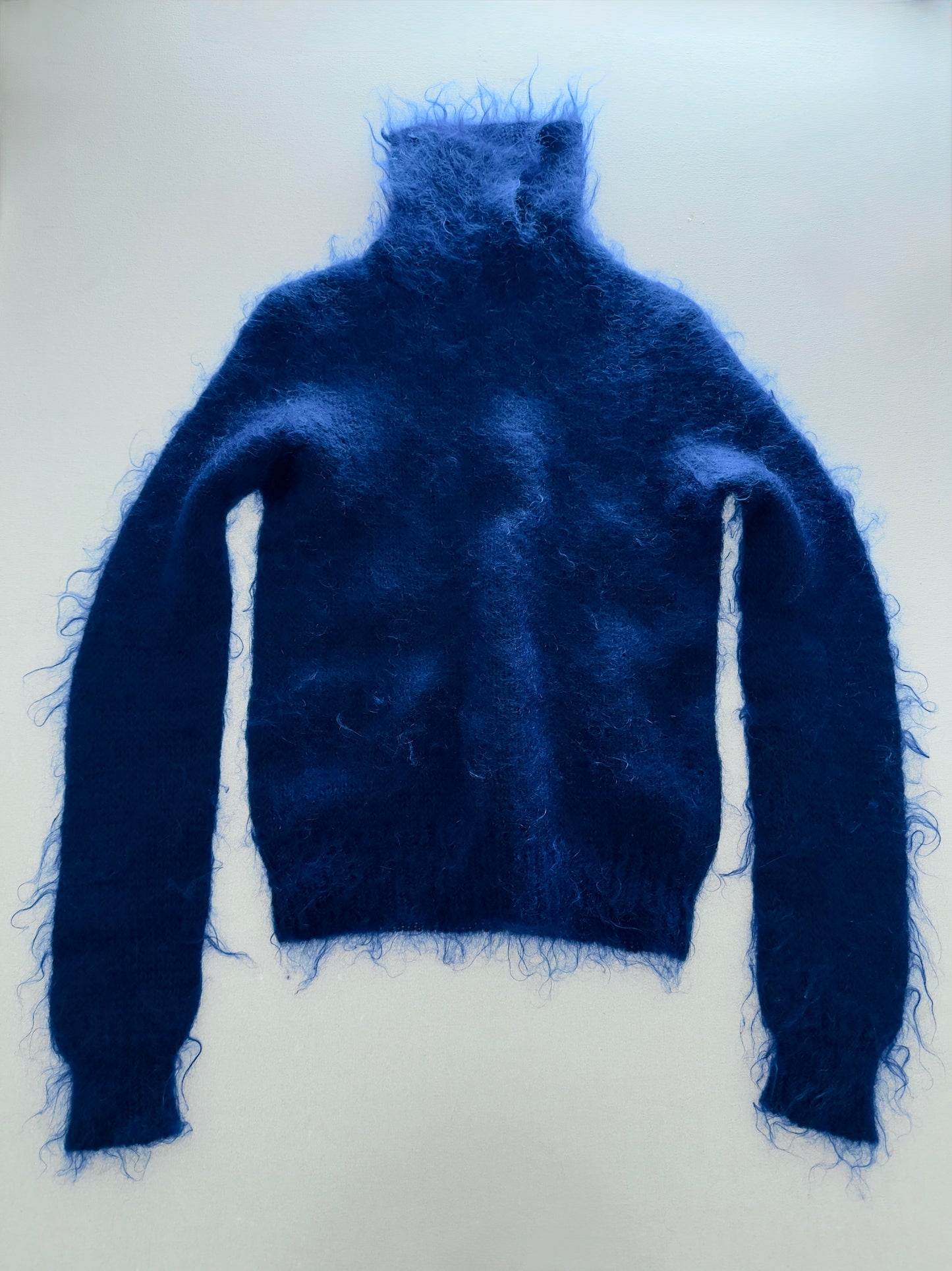 RARE AD 2000 COMME DES GARÇONS ELECTRIC BLUE MOHAIR JUMPER / UK 6-8