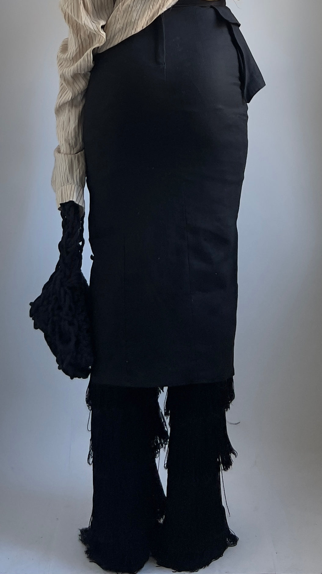 RARE 90S SCULPTURAL PENCIL SKIRT / UK 4