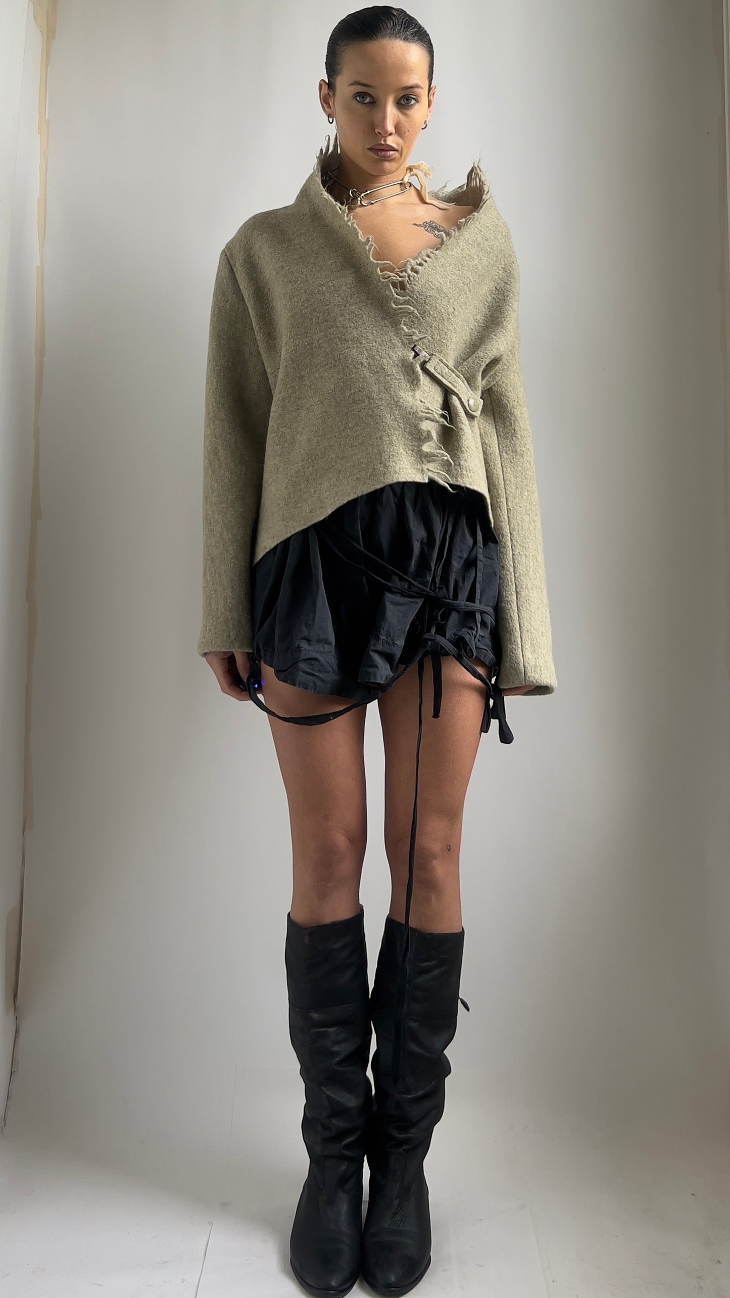 RARE 90S YAO SOUKA BOILED WOOL JACKET / M / UK 6-10