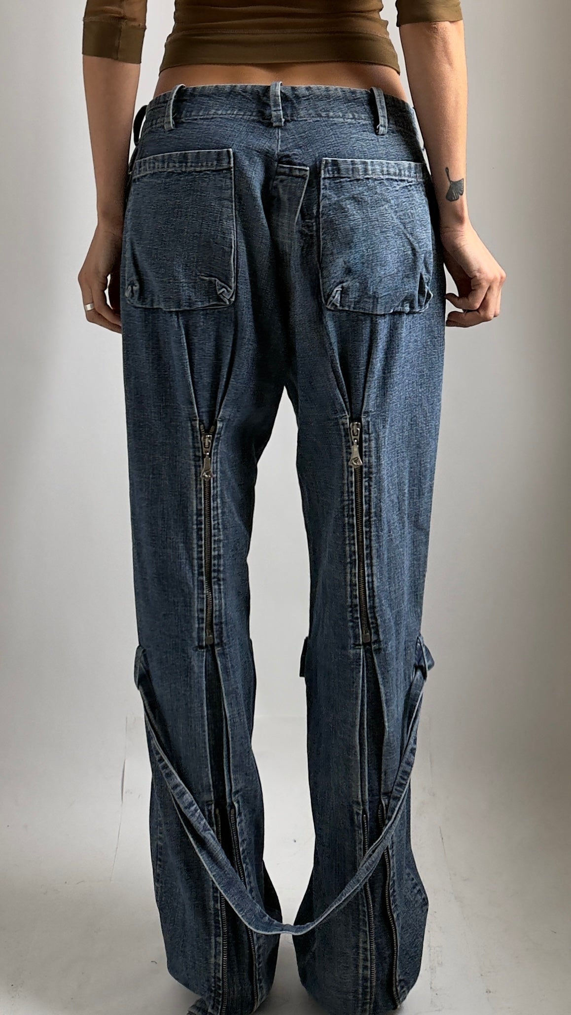 RARE 90S VIVIENNE WESTWOOD BONDAGE JEANS / UK 6-12