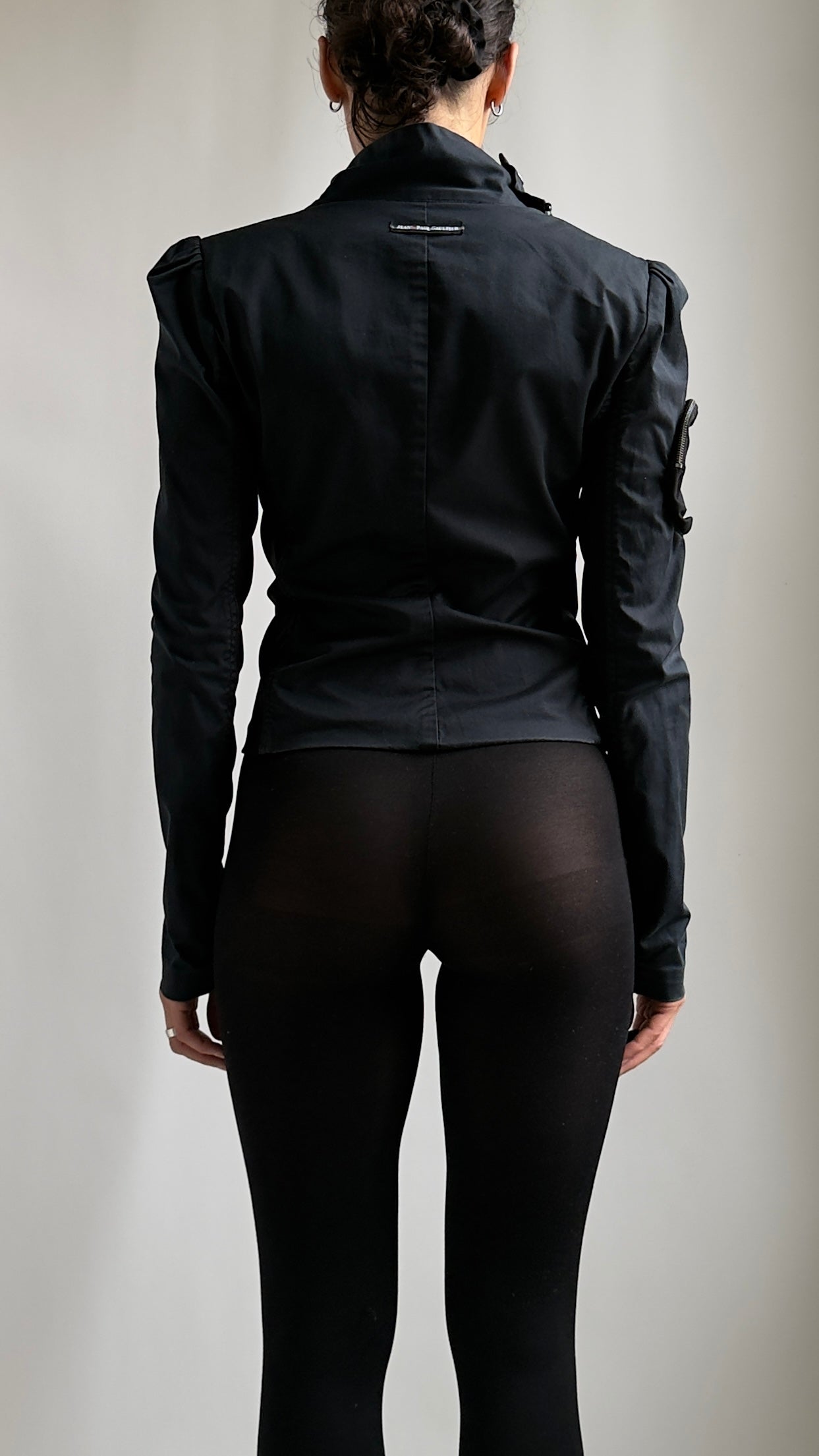 EARLY 2000S JEAN PAUL GAULTIER ASYMMETRICAL ZIP JACKET / UK 6-8