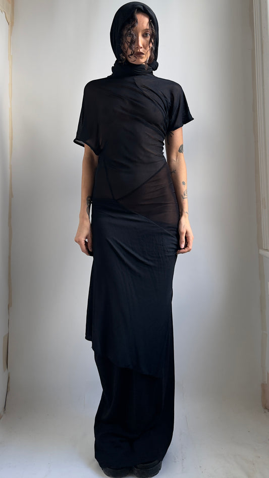 RARE 90S GOLD LABEL VIVIENNE WESTWOOD SCULPTURAL MULTIWAY MIDI DRESS / UK 6-12