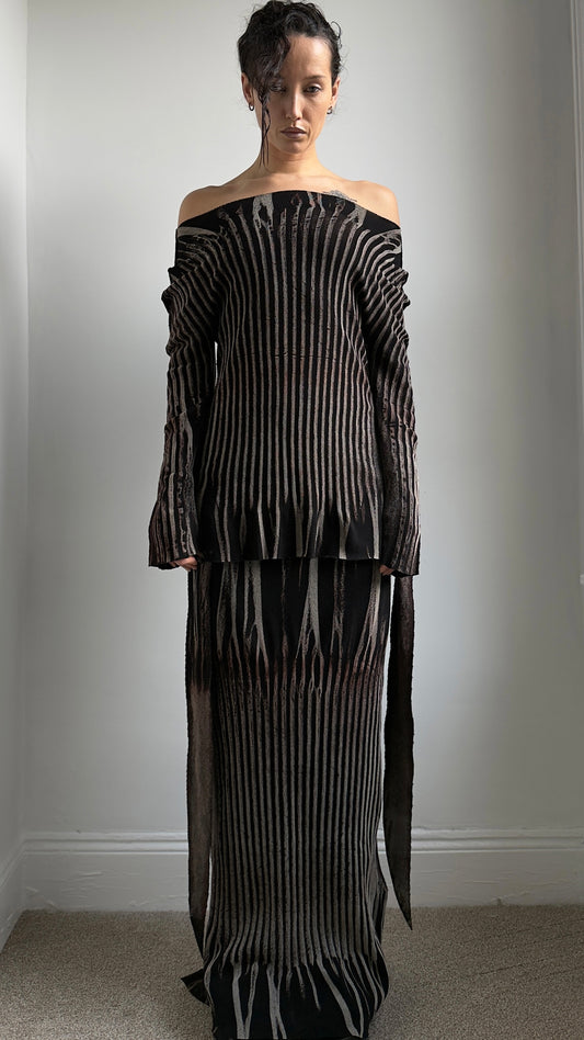 RARE EARLY 2000S APOC ISSEY MIYAKE TWO PIECE / UK 6-14