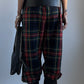 70S TARTAN CAPRI TROUSERS / UK 10-12