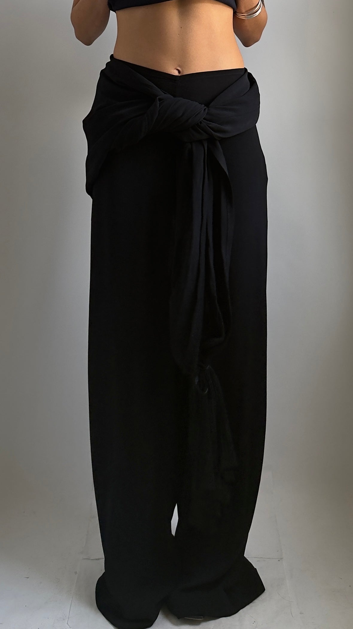 RARE EARLY 2000S YOHJI YAMAMOTO WRAP TROUSERS / UK 8-14