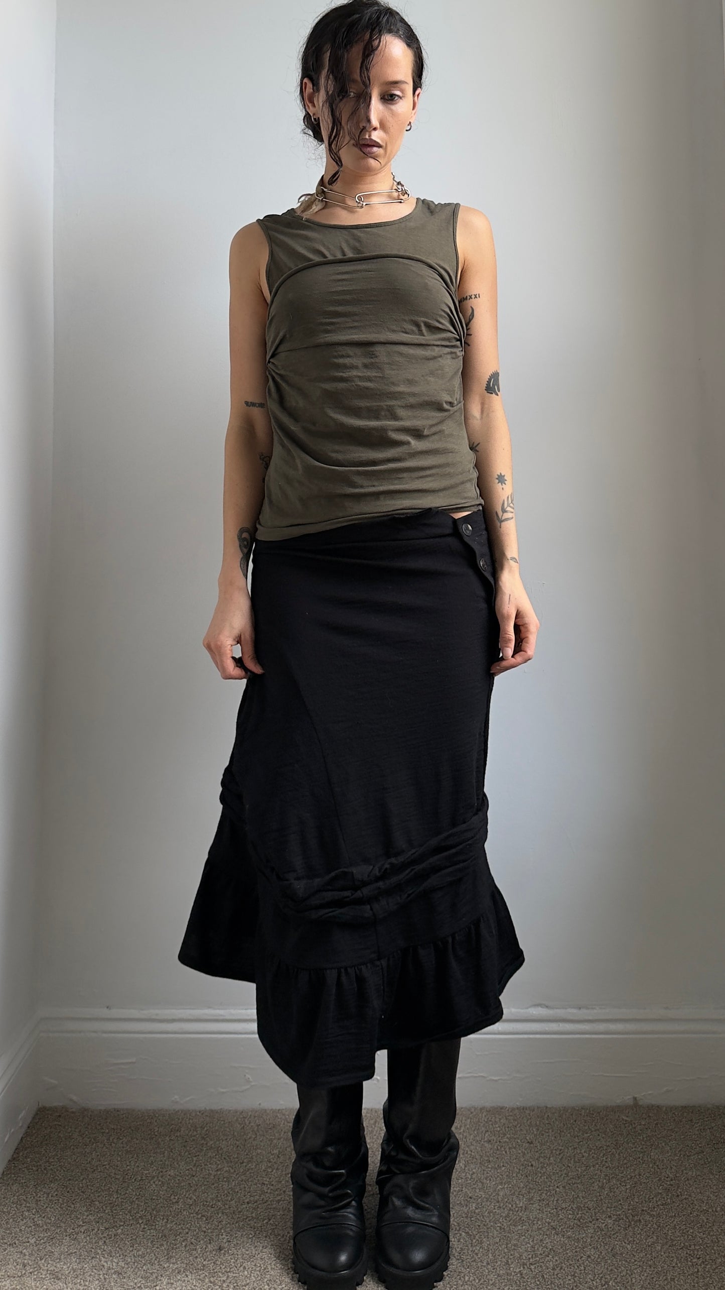 EARLY 2000S PLEIN SUD GATHERED VEST / UK 8