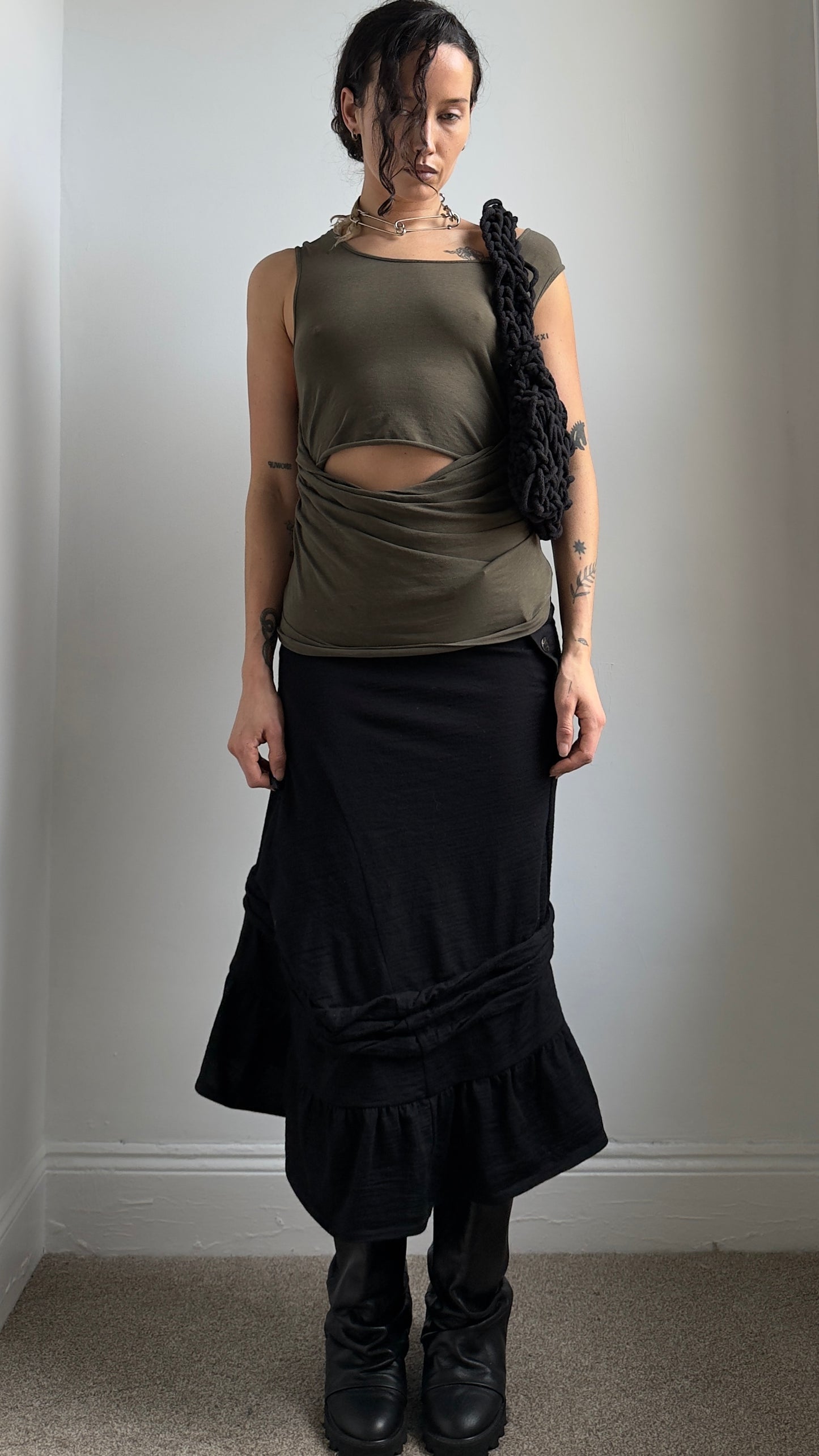 EARLY 2000S PLEIN SUD GATHERED VEST / UK 8