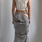 1910S SILK CORSET COVER WITH RIBBON / UK 6-8