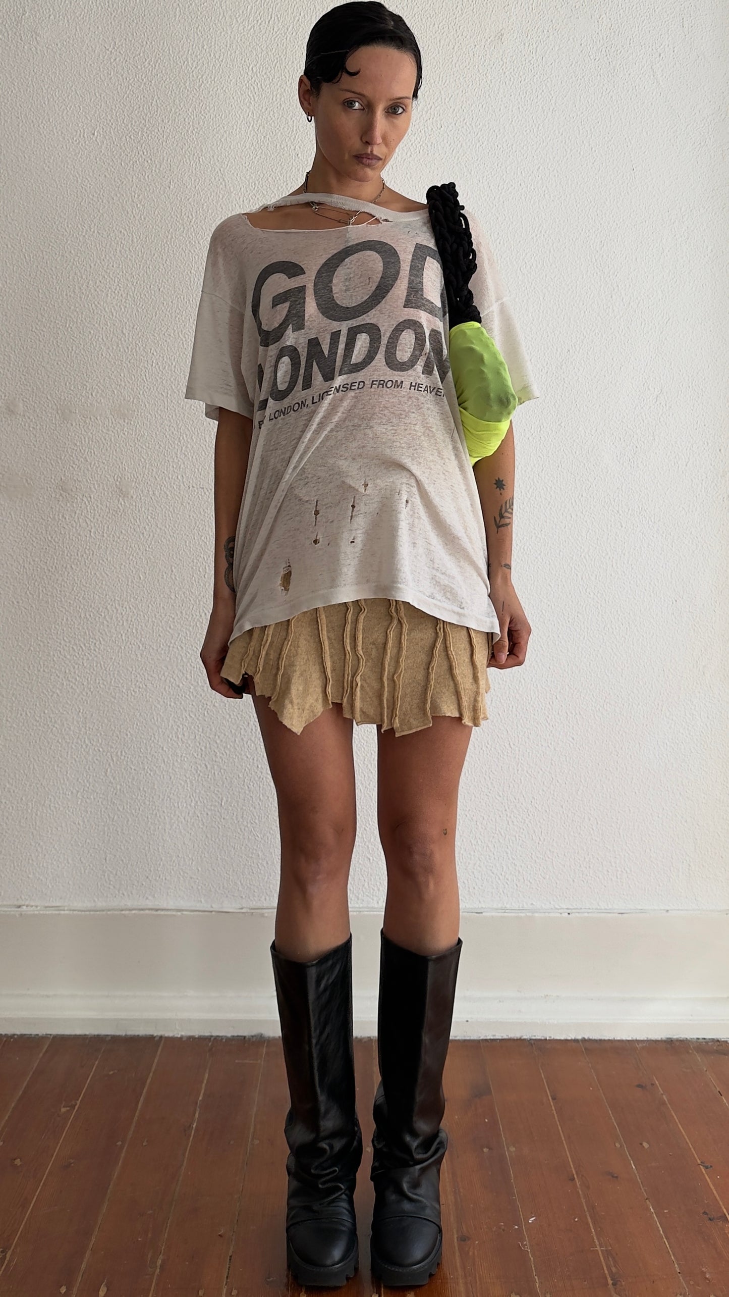 RARE 90S PLEIN SUD SCULPTURAL DECONSTRUCTED SKIRT / UK 6-10