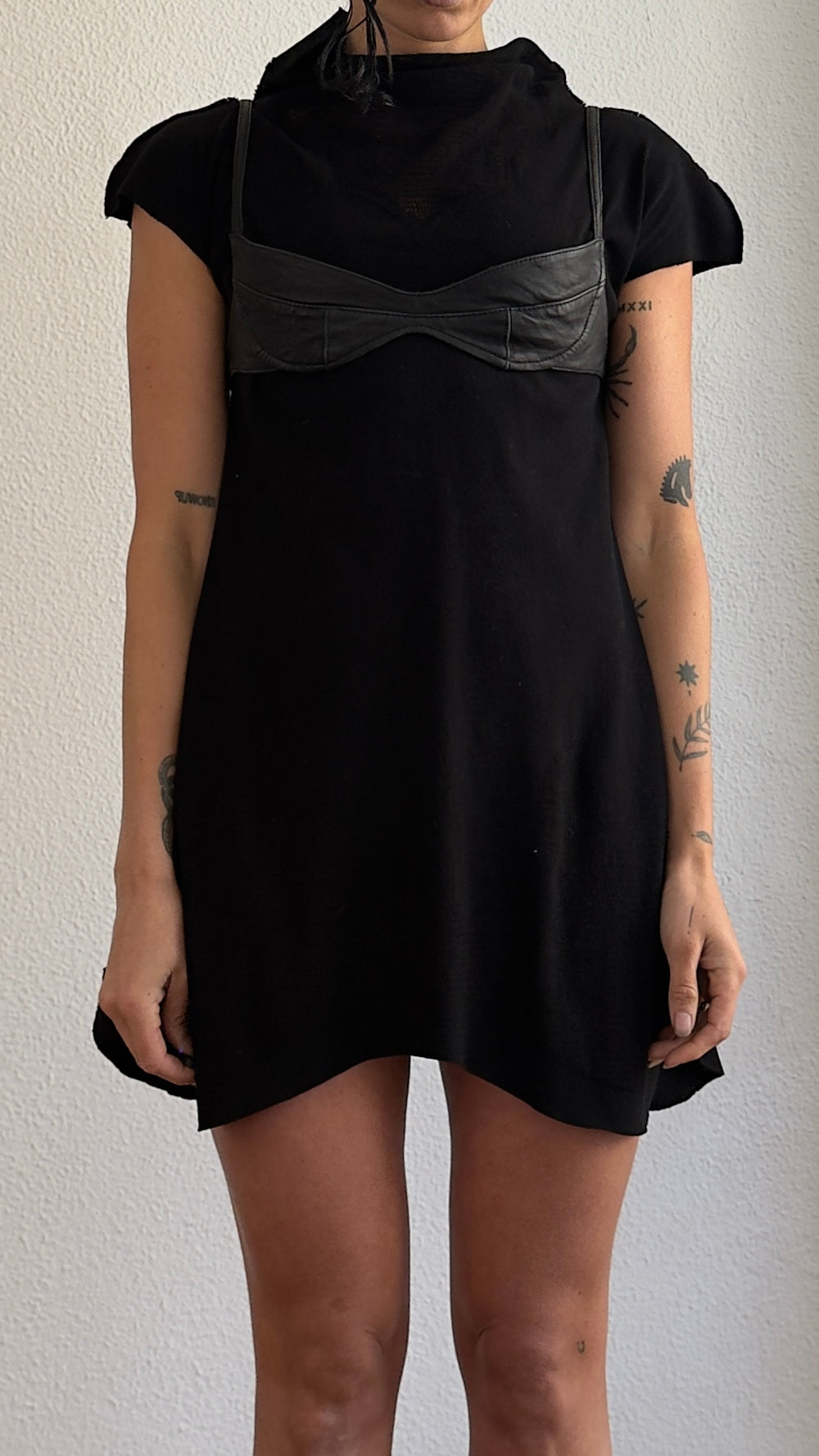 RARE EARLY 2000S ISSEY MIYAKE APOC ARCHITECTURAL MINI DRESS / UK 8-12   PINK INK STUDIO