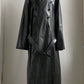 ULTRA RARE 70S OVERSIZED PVC TRENCH COAT / UK 12-16