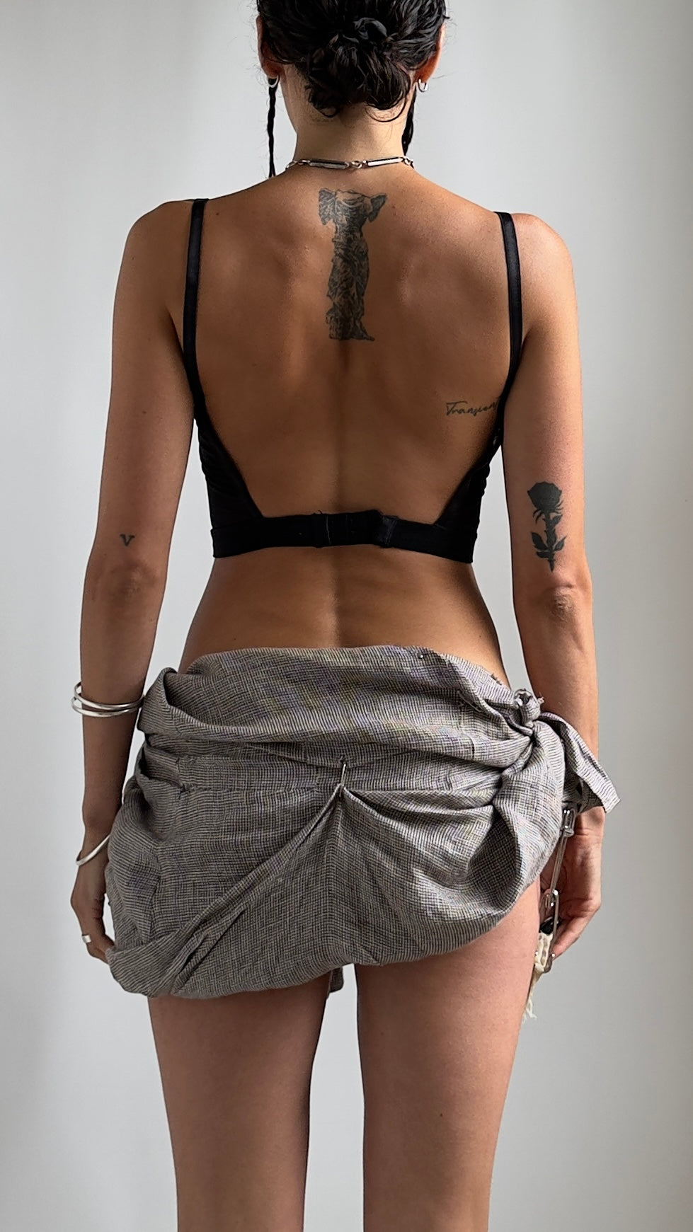 90S CALVIN KLEIN LOW BACK MINIMAL SHEER BRALET / UK 6