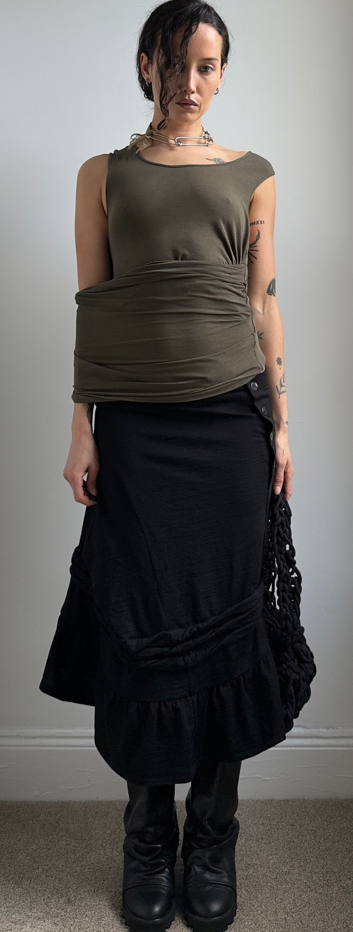 EARLY 2000S PLEIN SUD GATHERED VEST / UK 8