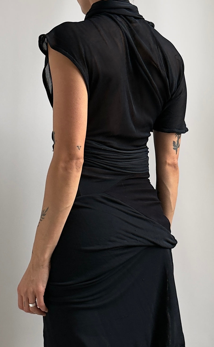 RARE 90S GOLD LABEL VIVIENNE WESTWOOD SCULPTURAL MULTIWAY MIDI DRESS / UK 6-12