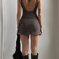 70S TWO PIECE WRAP SWIMSUIT DRESS / UK 6