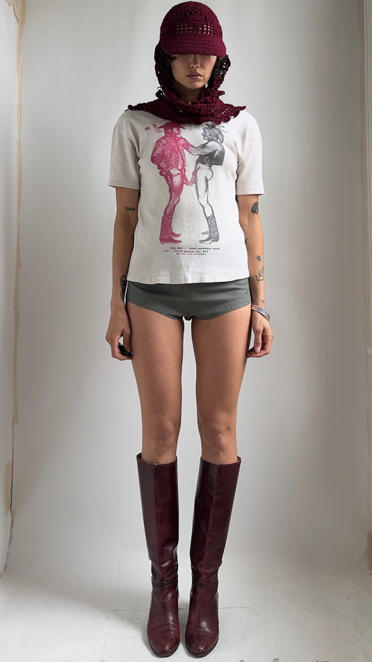 ULTRA RARE ORIGINAL 80S COWBOY T-SHIRT FROM SEX ON KINGS ROAD / UK 10