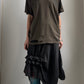 EARLY 2000S COP COPINE ASYMMETRICAL PLEATED SKIRT / 28"-35" WAIST OR HIPS