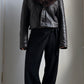 RARE 70S SCHOTT LEATHER JACKET WITH FAUX FUR LINING / UK 6-10