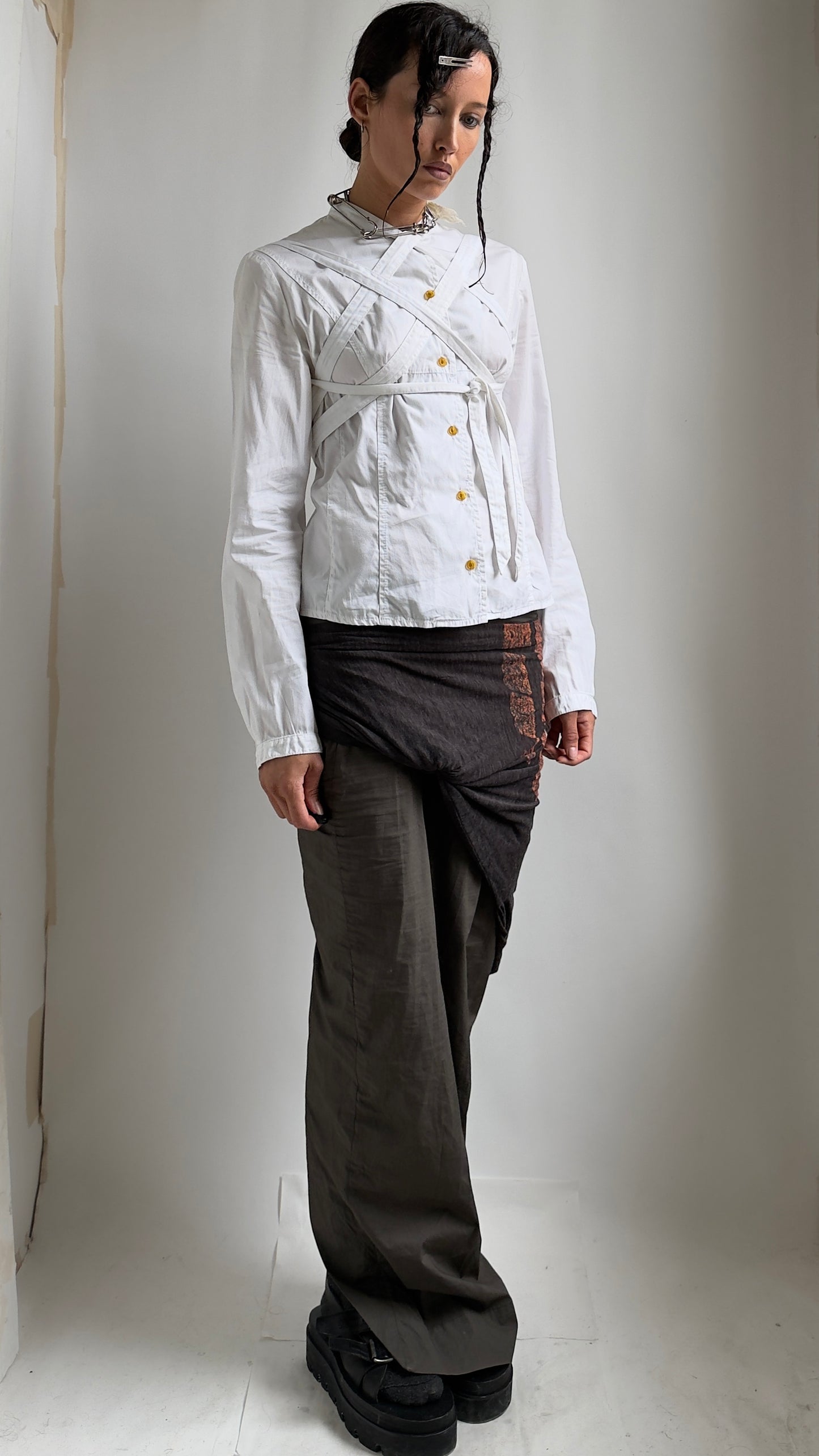 RARE 2007 VIVIENNE WESTWOOD BONDAGE SHIRT / UK 6-8