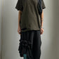 EARLY 2000S COP COPINE ASYMMETRICAL PLEATED SKIRT / 28"-35" WAIST OR HIPS