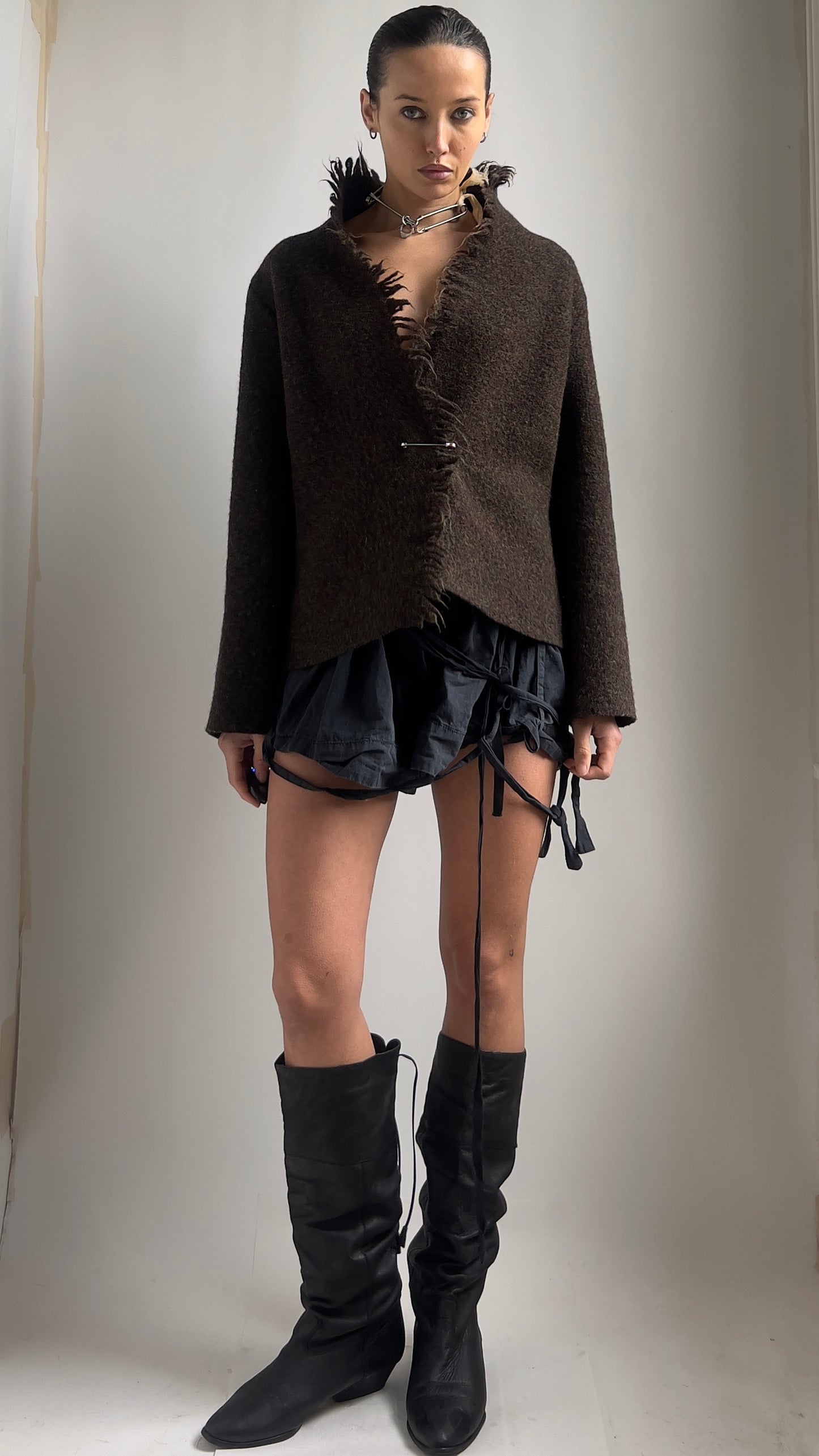 RARE 90S YAO SOUKA BOILED WOOL JACKET / L / UK 8-12
