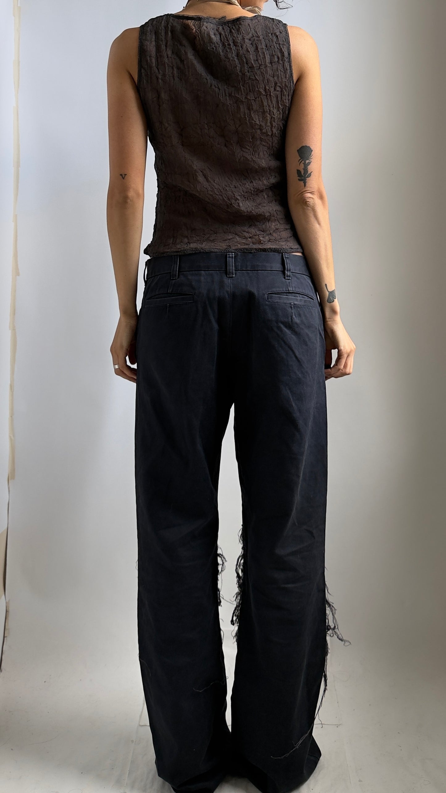 90S HIROKO KOSHINO LAYERED MESH TOP / UK 8-12