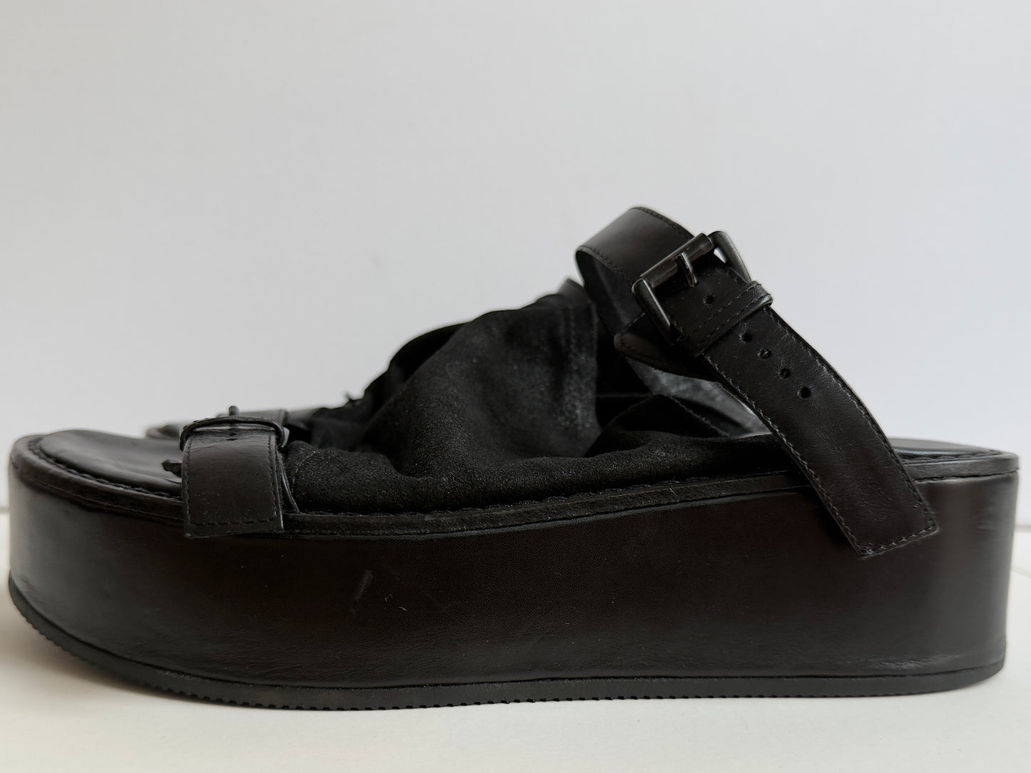 RARE MID 2000S ANN DEMEULEMEESTER PLATFORM SLOUCH SANDALS / 37 / UK 4