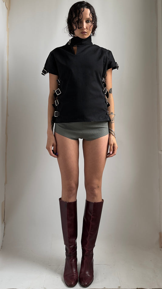 ULTRA RARE 70S BONDAGE TOP / UK 8-10