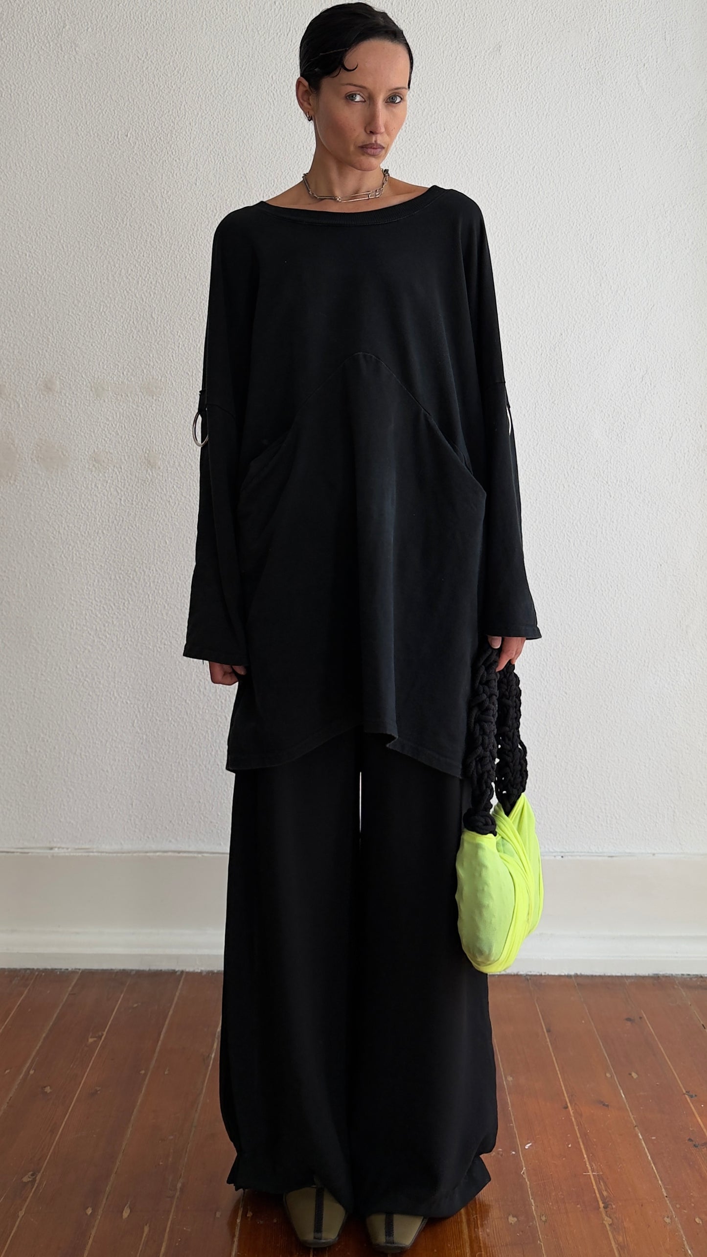 80S OVERSIZED SMOCK WITH ADJUSTABLE O-RING SLEEVES AND POCKETS / UK 6-14