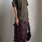 90S 3D FLOWER MIDI SKIRT / W/ H; 30" / UK 8-12