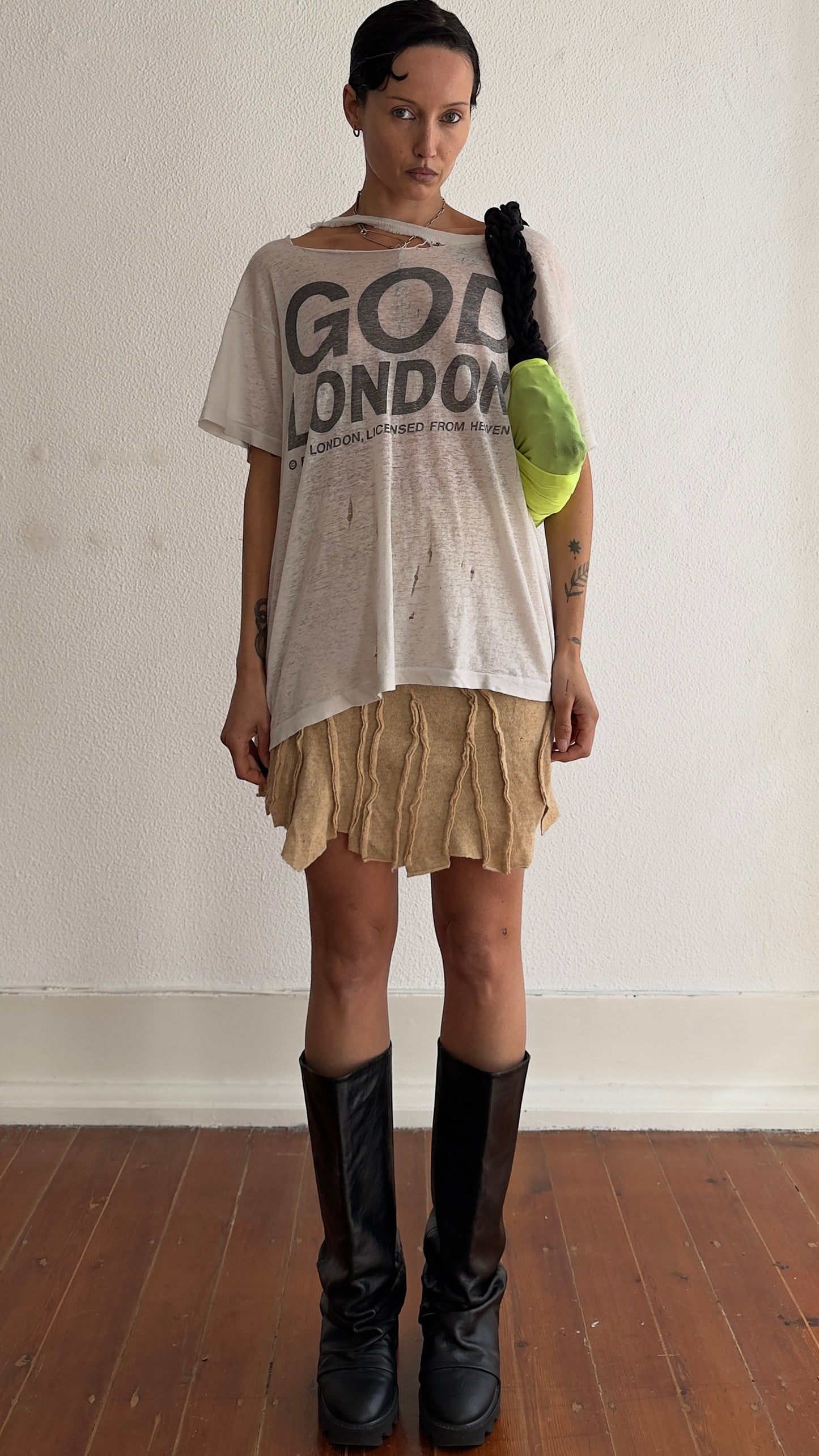 RARE 90S PLEIN SUD SCULPTURAL DECONSTRUCTED SKIRT / UK 6-10