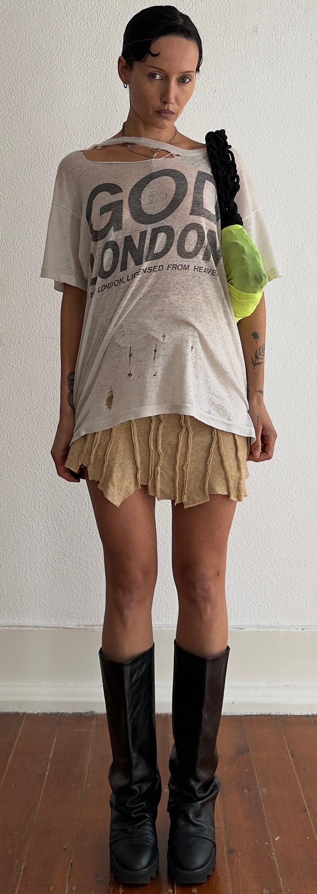 RARE 90S PLEIN SUD SCULPTURAL DECONSTRUCTED SKIRT / UK 6-10