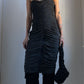 RARE EARLY 2000S D&G DRAPED CORSET DRESS / UK 6-8