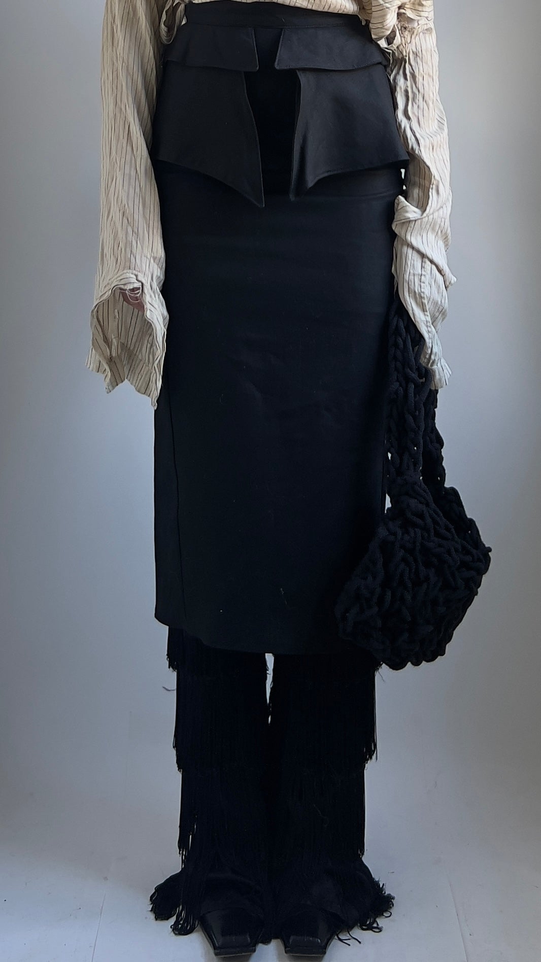 RARE 90S SCULPTURAL PENCIL SKIRT / UK 4