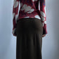 RARE EARLY 2000S ISSEY MIYAKE SEMI SHEER PRINTED MESH TOP / UK 10