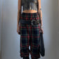 70S TARTAN CAPRI TROUSERS / UK 10-12