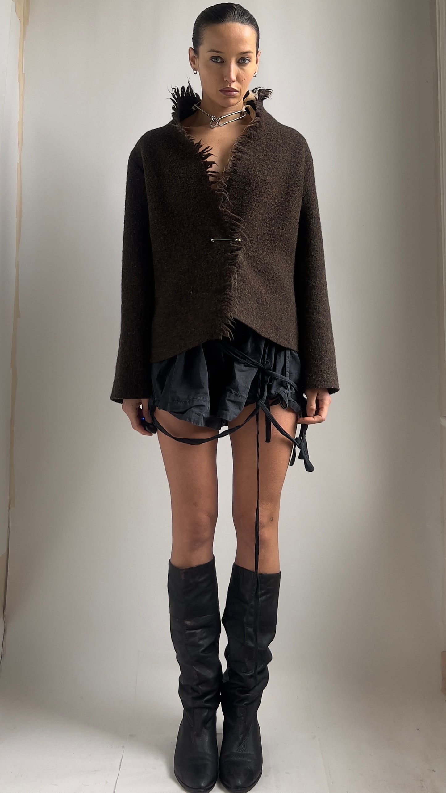 RARE 90S YAO SOUKA BOILED WOOL JACKET / L / UK 8-12