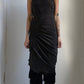 RARE 90S GATHERED SILK DRESS / UK 4-6
