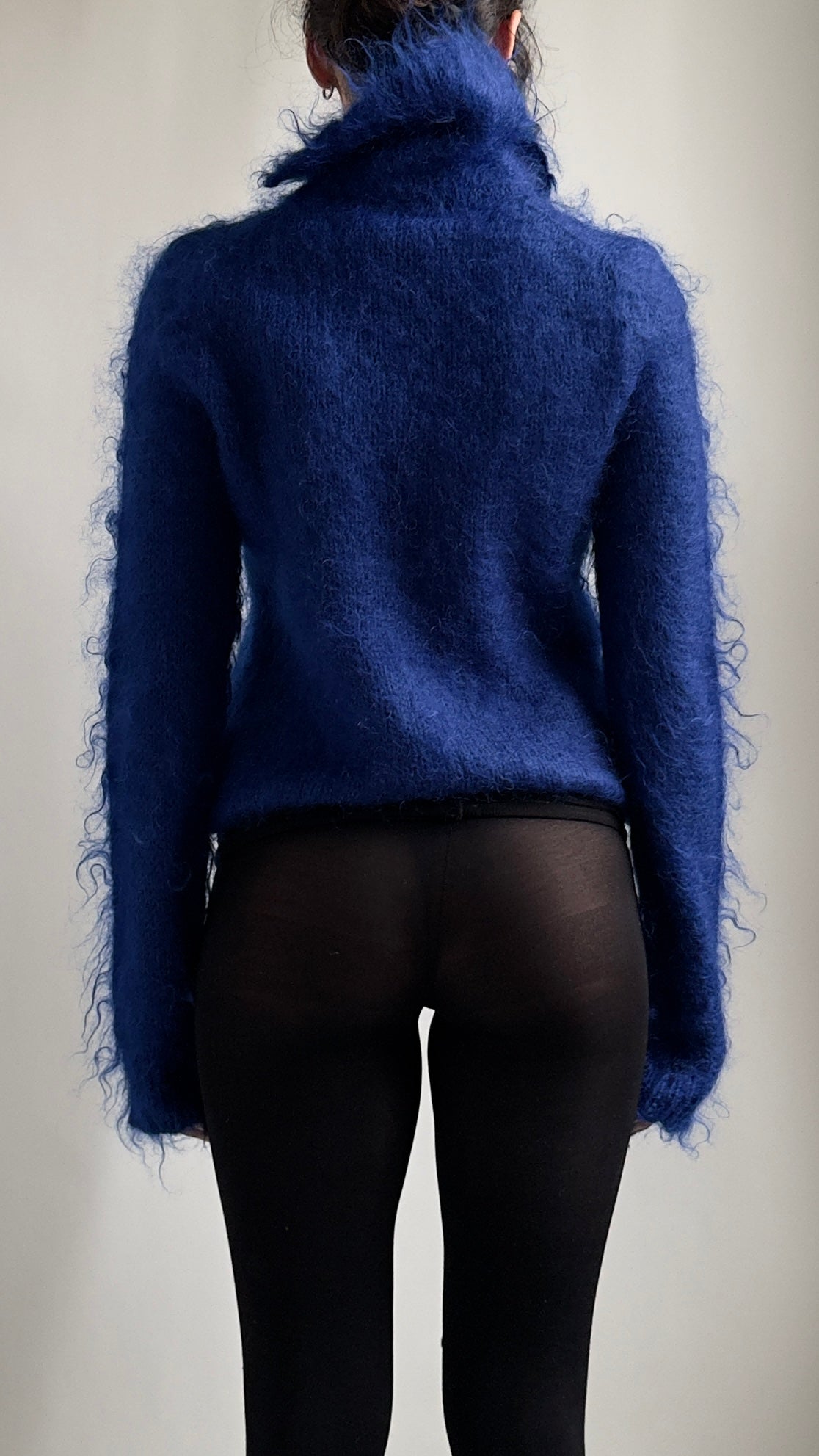 RARE AD 2000 COMME DES GARÇONS ELECTRIC BLUE MOHAIR JUMPER / UK 6-8