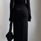 EARLY 2000S VIVIENNE WESTWOOD FITTED BLACK DRESS / UK 6