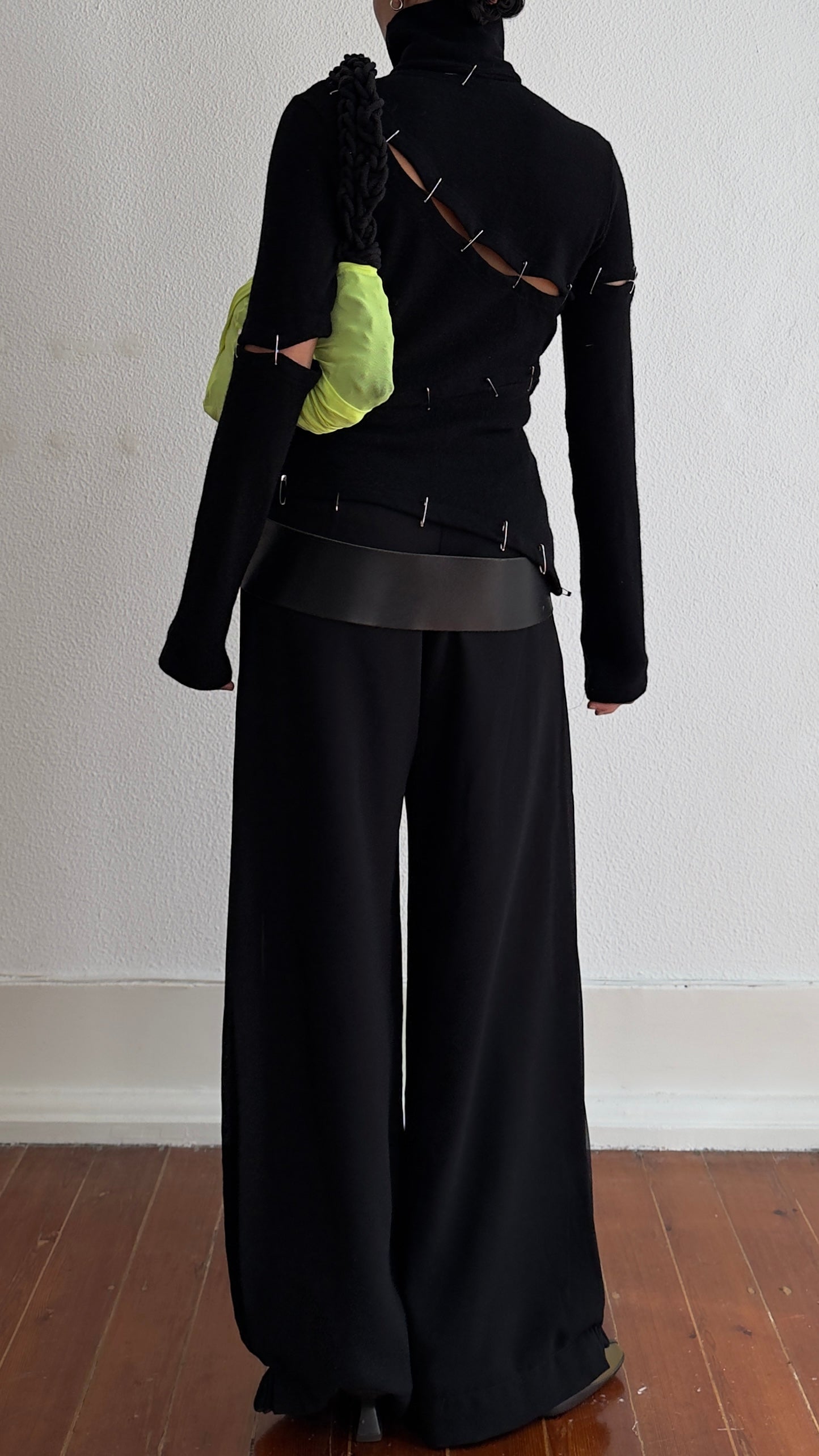 RARE EARLY 2000S PLEIN SUD SAFETY PIN DRESS / JUMPER / UK 8-10