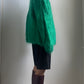 80S GREEN MOHAIR CARDIGAN / UK 6-10