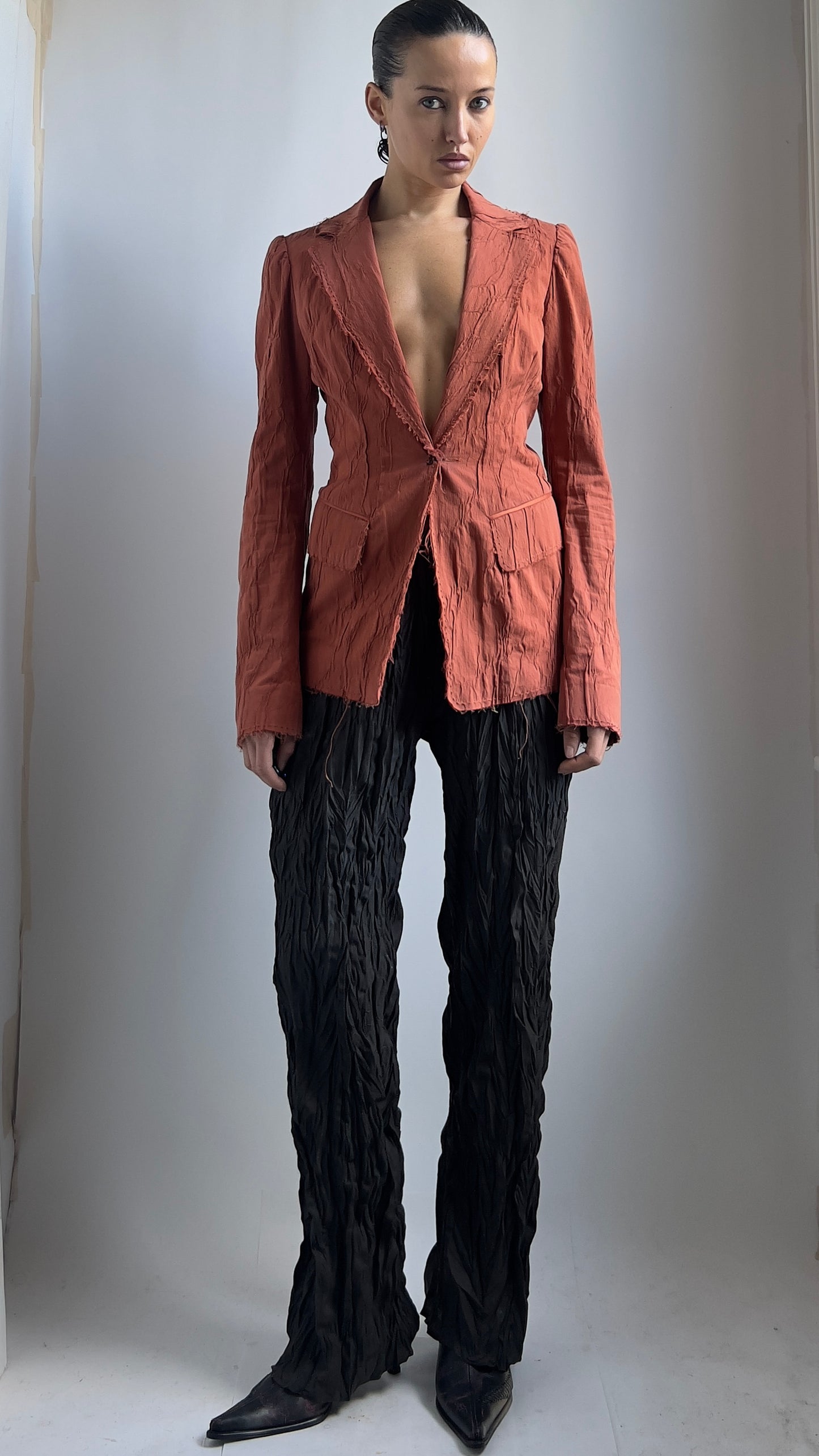 RARE 90S PLEIN SUD FAYCAL AMOR DECONSTRUCTED BLAZER / UK 6
