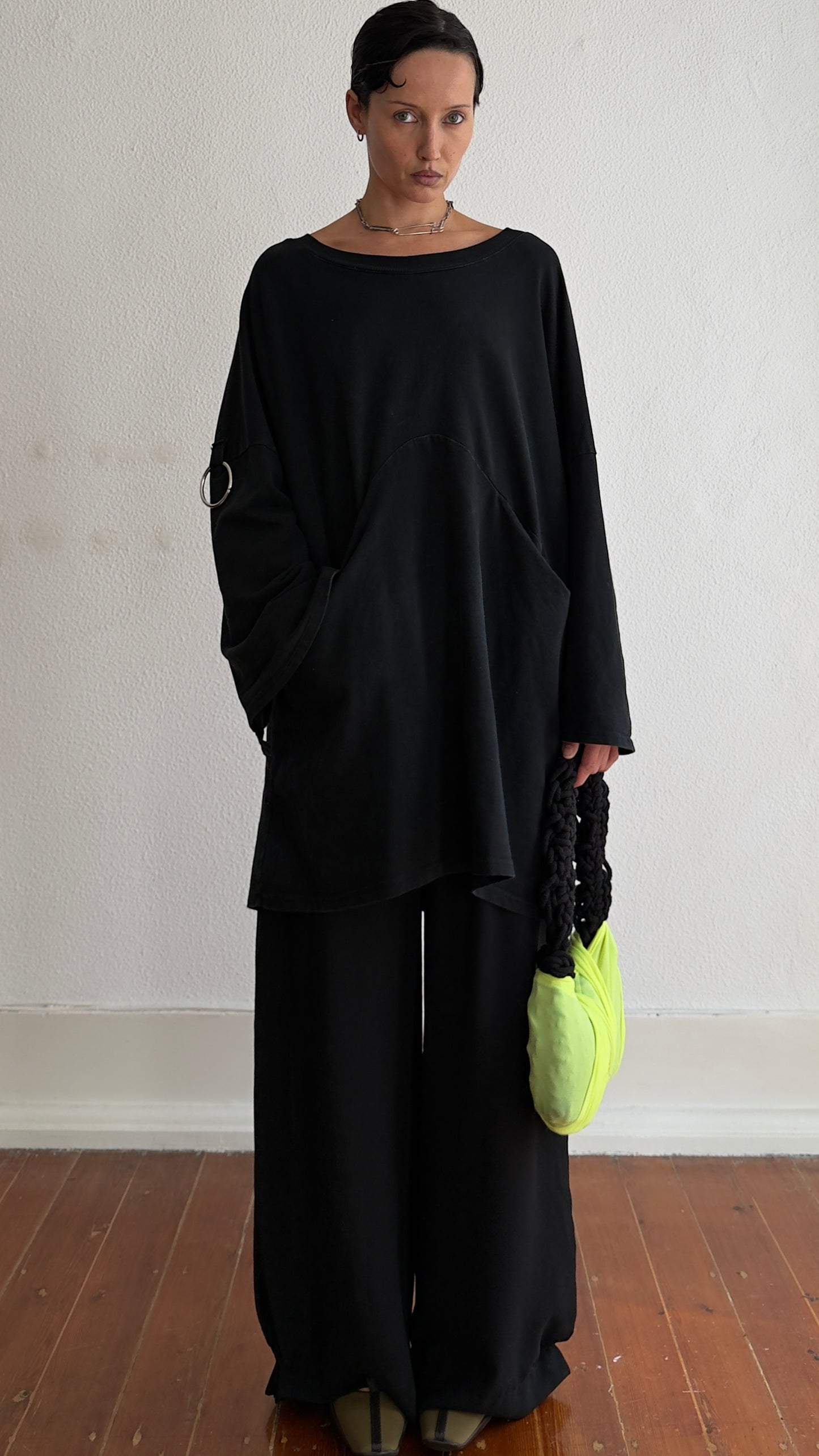 80S OVERSIZED SMOCK WITH ADJUSTABLE O-RING SLEEVES AND POCKETS / UK 6-14